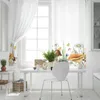 Curtain Mushroom Flowers Plants Spring Room Curtains Large Window Lights Bathroom Bedroom Kitchen Decor