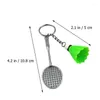 Keychains 60st Badminton Keychain Tennis Party Gynnar Sport Key Ring Ball Holder Gift for Women Novelty