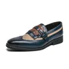 Scarpe eleganti in pelle maschile slip on business man piatto da uomo classico blocco italiano formale oxford dm-292