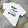 24 plaque Étiquette d'origine Brand Trendy EV Fushen Seagull Letter Imprimée T-shirt court décontracté pour les hommes et les femmes à demi-manches polyvalentes Top 632179