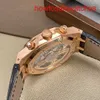 Womens AP pols horloge Royal Oak Series 26240or Rose Gold Black Belt Mens Fashion Plave Business Sports Back Transparant Mechanical Watch