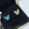Colar de marca fina de luxo para mulheres colar de borboleta feminino novo esmalte azul 3D Mosang Diamond High Version