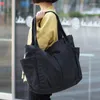 Axelväskor duk multi-ficks dragkedja handväska för studentskolelärare tyg fritid topphandtag tonåring stor jumbo blöja