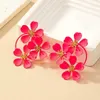 Other Fashion Exaggeration Retro Flower Earrings Female Street Shoot Niche High-grade Camellia Stud Earrings Wholesale 240419