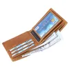 Wallets Genuine Leather Men's Short Fashion Wallets Cowhide Casual Design Coin Photo Credit ID Card Holder Mini Purse For Man