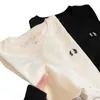 Męskie koszulki jęczmienia wiosna/lato męskie zaokrąglenia bawełniane bawełniane krótkie t-shirt z litego koloru z haftem perry J240419