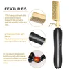 Hair Iron Straightener LCD Comb Wet And Dry Use Heating Comb Electric Environmentally Friendly Alloy Curler Iron 240401