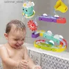 Sand Play Water Fun Bath Bath Toys Dinosaur Spinner Chuveiro Play Toy com Orbit Flutuating Squirting Toys for Boys and Girls Chouser Toy Set for Kids L416