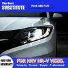Automobilzubehör Frontlampe für Honda HR-V Vezel LED-Scheinwerferbaugruppe 15-19 Dynamische Streamer-Blendsignalanzeige High Beam
