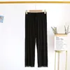 Pajama de encaje modal de dormir para mujeres Pantalones de verano Pantalones sueltos delgada de pierna ancha Pijama Pijama afuera usa Pantalones de Mujer