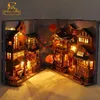 3D -pussel 3D trä boknook pussel leksaksbok nook bokhylla bygg bokenden modell kreativ diy stand miniature dollhouse figurin dekor gåva 240419