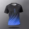 T-shirt maschile maschile stampato da uomo stampato estate traspirato a maniche corta top-outdoor fitness sport t-shirt t-shirt sciolto o scollo j240419