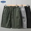 Calça masculina verde militar secagem rápida estampada estampada shorts casuais respiráveis