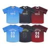 Camisetas masculinas limitam a nova camiseta do Trapstar London Men's Manga curta Camisa azul unissex para homens moda harajuku camiseta masculina camisetas de moda J43664