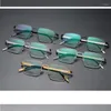 Óculos de sol Frames Dinamarca Marca Titanium Prescription Óculos leves homens sem parafuso Leitura de óculos quadrados 9628 Eyewear Gafas Frame