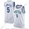 5 Anthony Edwards Rudy Gobert Karl-Anthony Towns Jersey Naz Reid Timberwolve Dangelo Russell Wendell Moore Jr. Jaden McDaniels 2024 Cidade Mike Conley