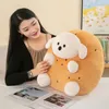 Wholesale Cartoon Chubby Earth Dog Plush Toys Stuffed Animal Toys Round Pillow Round Shape Dog Sofa Cushion&Pillow Dog Toys