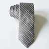 Herengrijs gestreepte stropdassen Nekkleding Corbatas Gravata Hombre Jacquard Woven Business Wedding Party Ntralter Fashion Tie 6cm 240412