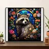 3D -pussel träpussel Rose Raccoon Puzzle Toys Home Decoration målning Semestergåvor Stress Relief Toys 240419