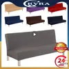 Stoelbedekkingen Wasbare budgetvriendelijke vaste kleuren 600G-1200G-Selling Armless Sofa Bed Cover verwijderbare slipcover universele maat duurzaam