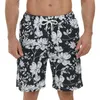 Herr shorts casual mode mens shorts hawaii semester baddräkt för män brädshorts 3d blommor tryck korta byxor ropa de hombre strand shorts 240419 240419