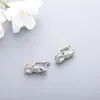 Pendientes de semental 2024 Europa y americana Sterling Silver 925S Diamond Controlon Ear Long Studs Joyería de estilo simple de alta calidad para mujeres