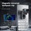 Väskor Telesin 360 ° Rotation Magnetisk ryggsäck Klämmontering för GoPro Hero 11 10 9 8 Insta360 X3 DJI Action 2 3 Kamera iPhone 14 13