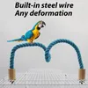 Other Bird Supplies Parrot Training Toy Cage Cotton Rope Grinding Bendable Pet Standing Stick Exercise Perches For Budgies Parakeet