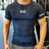 Herr t-shirts herr snabb torr sport t-shirt snäv kort slve manlig gymkomprimering t-shirt kroppsbyggande t-shirt t240419