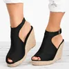 Plus Tamanho 35-43 Plataforma Sandals Wedges Sapatos para mulheres saltos sandalias Mujer Summer Clog feminino zapatos de hombre e12 240418