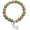 Link Armbanden Handmade 10 mm Crystal Disco -kralen opgericht sinds jaren 1920 1913 1922 Griekse vrouwenclub charme voor geschenken