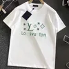 T-shirt à cou rond des hommes de créateurs associés à une lettre classique imprimer lâche occasionnel polyvalent et à la tendance américaine pure coton couple t-shirt