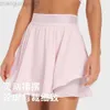 Desginer als Yoga Aloe Shorts Woman Top Woman Alon Summer New Szybkie suszenie Fałszywe Dwuczęściowe spódnica tenisowa wewnętrzna kieszonkowa kieszonka antylśniew