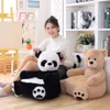 Grossist söt barns tecknad plysch panda baby djur present vikbar soffa stol