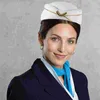 男性のためのベレー帽カウボーイハットパフォーマンス客室乗務員航空会社のスチュワーデスドライヤー装飾コスプレアクセサリーミス