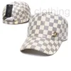 Ballkappen Designer Trendy Herren- und Frauenbrief Leder Baseball Cap, Britisch Klassiker vielseitiger Entenbill Sun Shading Sunscreen Checkerboard Hut ODG3