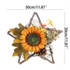 Fleurs décoratives 30 cm Couronne d'automne Décorations de porte de porte Couronnes de porte Fived-Star Fivedmmade Thanksgiving Day Home Decoration