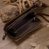 Portefeuilles vintage hommes long portefeuille sac à main le portefeuille de portefeuille masculin Clip de portefeuille mâle pochette zipper sac à monnaie Carteira masculina