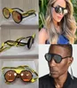 Lunettes de soleil de créateur de mode 2210 Cadre rétro rond avec couleurs de corde en revêtement Avantgarde Pop Style UV400 Protection de qualité supérieure3119589