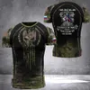 Camisetas masculinas Novo veterano de verão T-shirt 3D T-shirt para homens Soldados do exército eslovaco bandeira de soldado de grandes dimensões de roupas masculinas Pullover O-pescoço OUT TAMP