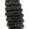 Głębokie fala brazylijskie ludzkie włosy do pleciania luzem Nieprocentowane ludzkie włosy luzie nr wątpliwość natura czarna kolorl 3pcs 150gram