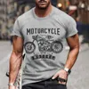 Мужские футболки 2023 Мужские футболки 3D ретро-печатные короткие SLVE Tops Винтажная масляная футболка для мужской мотоциклевой футболки повседневная негабаритная TS T240419