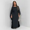 Vêtements ethniques Fashion Summer Satin Robe Abaya Robe Musulman Femmes Elegant Round Neck Bat Sleeve Lace Up Flowing Light Abaya Robe Dress Femme D240419