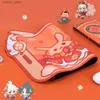 Poussions de souris Le poignet repose un grand kawaii jeu pad de souris non glisser genshin impact de souris taps rose mignon anime klee xxl bourse tapis ordinateur portable accessoires de bureau y240419