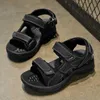 Sandaler Kvinnor Flat Sandaler för Boy Kids Casual Shoes Slippers Baby Sandaler Kvinnor Summer 2023 Spädbarn Girls Sandal Shoe Children Boy 240419