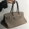 Sac de créateur sac fourre-tout Lady Sac à bandoulière Luxury Tote Cuir Sac de créateur Sac pour femmes Sacs de mode 42 cm Togo Sacles Sacles en cuir Softs pour femmes Sac de luxe gris orange