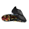 Stivali da calcio della borsa regalo 30th Anniversary 24 Elite Lingua piega laceoless lacesless fg tacchette da calcio da uomo comodo allenamento con scarpe da calcio in pelle US US 6.5-11