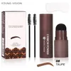 Young Vision Eyebrow Stamp Kit Hair Line Pulver Ansiktsformning Skuggpulver Multifunktionellt ögonbrynspulver inkluderar borste