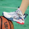 Basketball Shoes Crianças de alta qualidade para meninos tênis grossos sola sem deslizamento infantil treinador de cesto de menino infantil