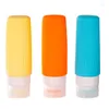 Storage Bottles 90ml Silicone Dispenser Bottle Set Travel Cosmetic Emulsions Liquid Hand Soap Body Wash Shampoo Empty Containers